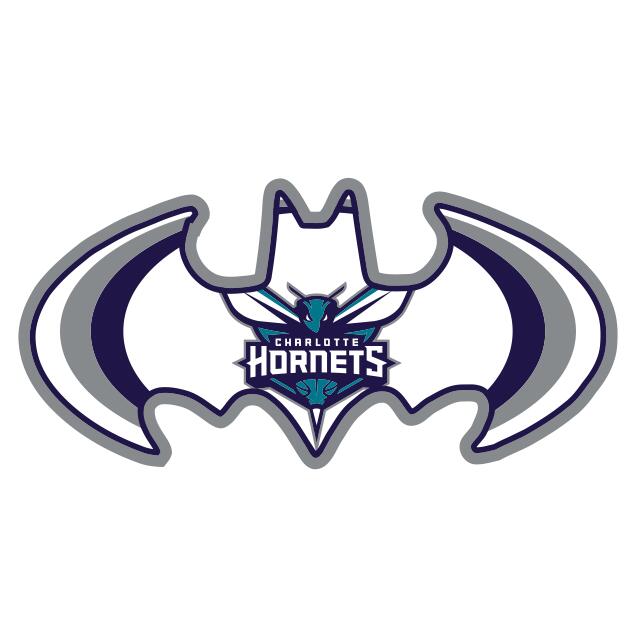 Charlotte Hornets Batman Logo iron on heat transfer